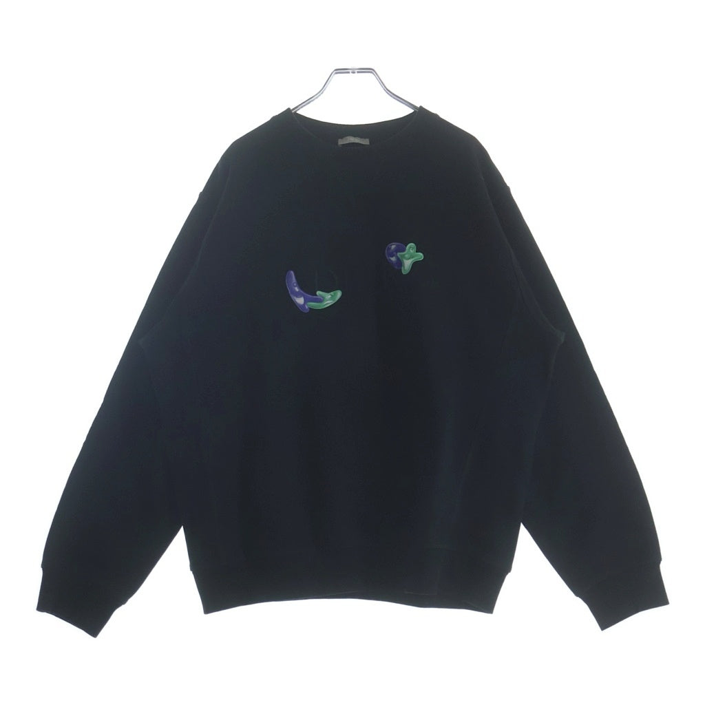 Christian Dior(クリスチャンディオール) ×ケニー・シャーフ クルーネックスウェット ブラック コットン #L