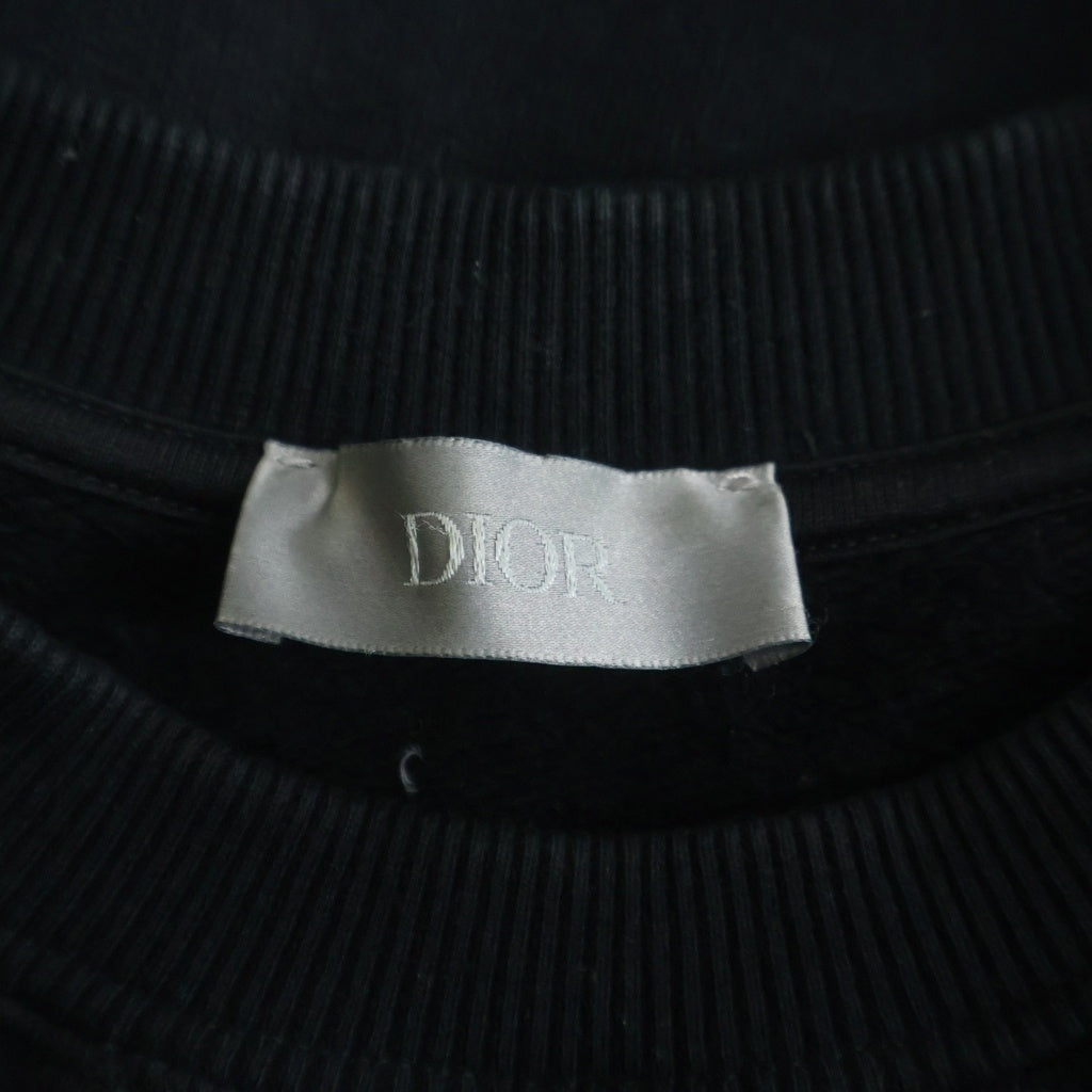 Christian Dior(クリスチャンディオール) ×ケニー・シャーフ クルーネックスウェット ブラック コットン #L