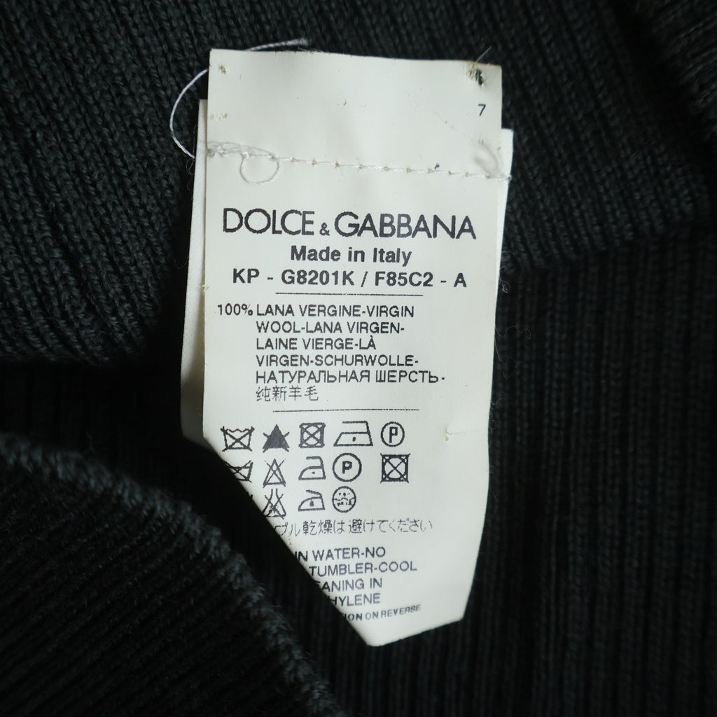 DOLCE & GABBANA(ドルチェアンドガッバーナ) Vネックウールセーター ダークグレー #50