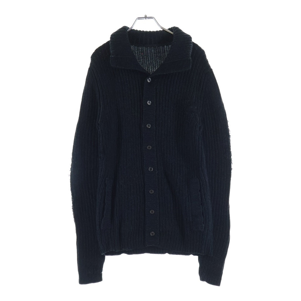 DOLCE & GABBANA(ドルチェアンドガッバーナ) ディストレストニットカーディガン ダメージ加工 ローゲージ ブラック #46