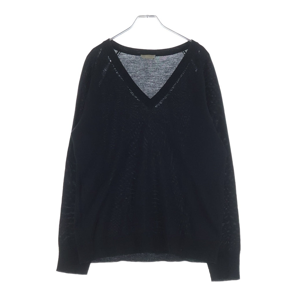 Dior HOMME(ディオールオム) Vネックウールセーター ブラック #L 6HH4057561