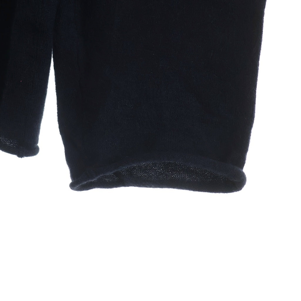 lucien pellat-finet(ルシアンペラフィネ) カラフルスカル刺繍カシミヤ Vネックセーター カシミヤ ネイビー #M