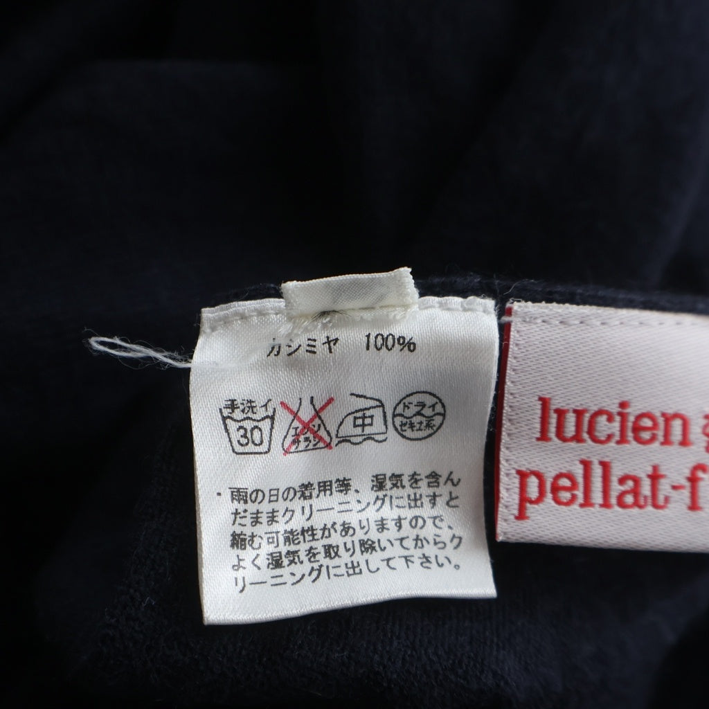 lucien pellat-finet(ルシアンペラフィネ) カラフルスカル刺繍カシミヤ Vネックセーター カシミヤ ネイビー #M