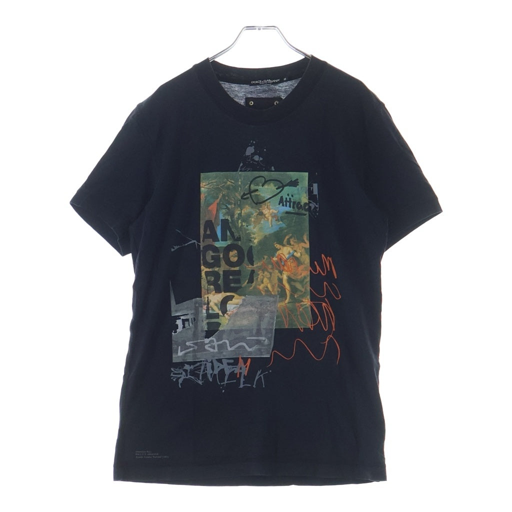 DOLCE & GABBANA(ドルチェアンドガッバーナ) グラフィックプリント半袖Tシャツ ブラック #48 G8B83T
