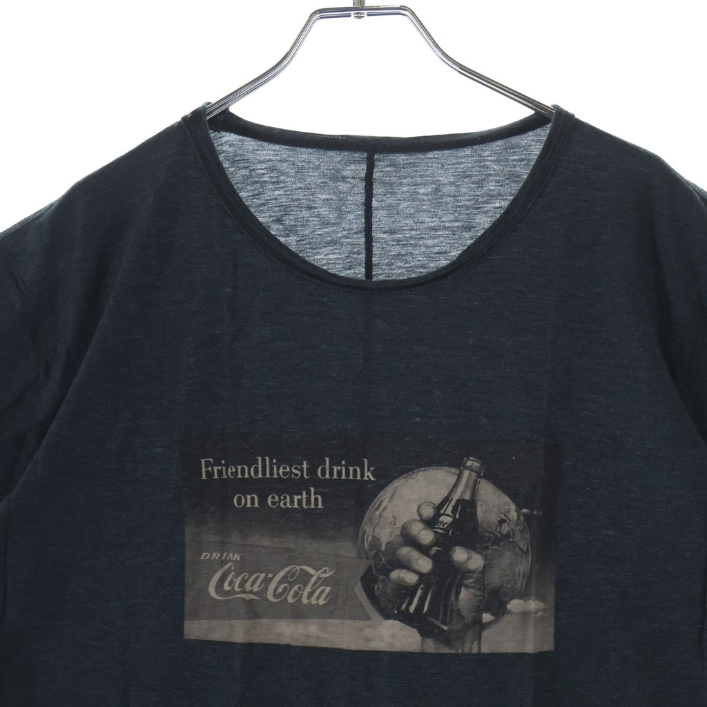 DOLCE & GABBANA(ドルチェアンドガッバーナ) コカ・コーラ アドバタイジング・グラフィックフロントプリント 半袖Tシャツ ダークグレー コットン G8U68T