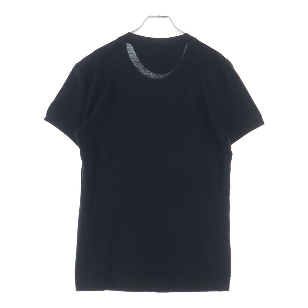 DOLCE & GABBANA(ドルチェアンドガッバーナ) クルーネック 無地 コットン半袖Tシャツ ブラック #46