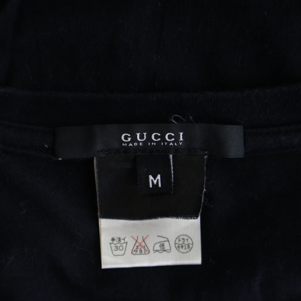 GUCCI(グッチ) シェリーライン Vネック半袖Tシャツ ダークネイビー #M 170603