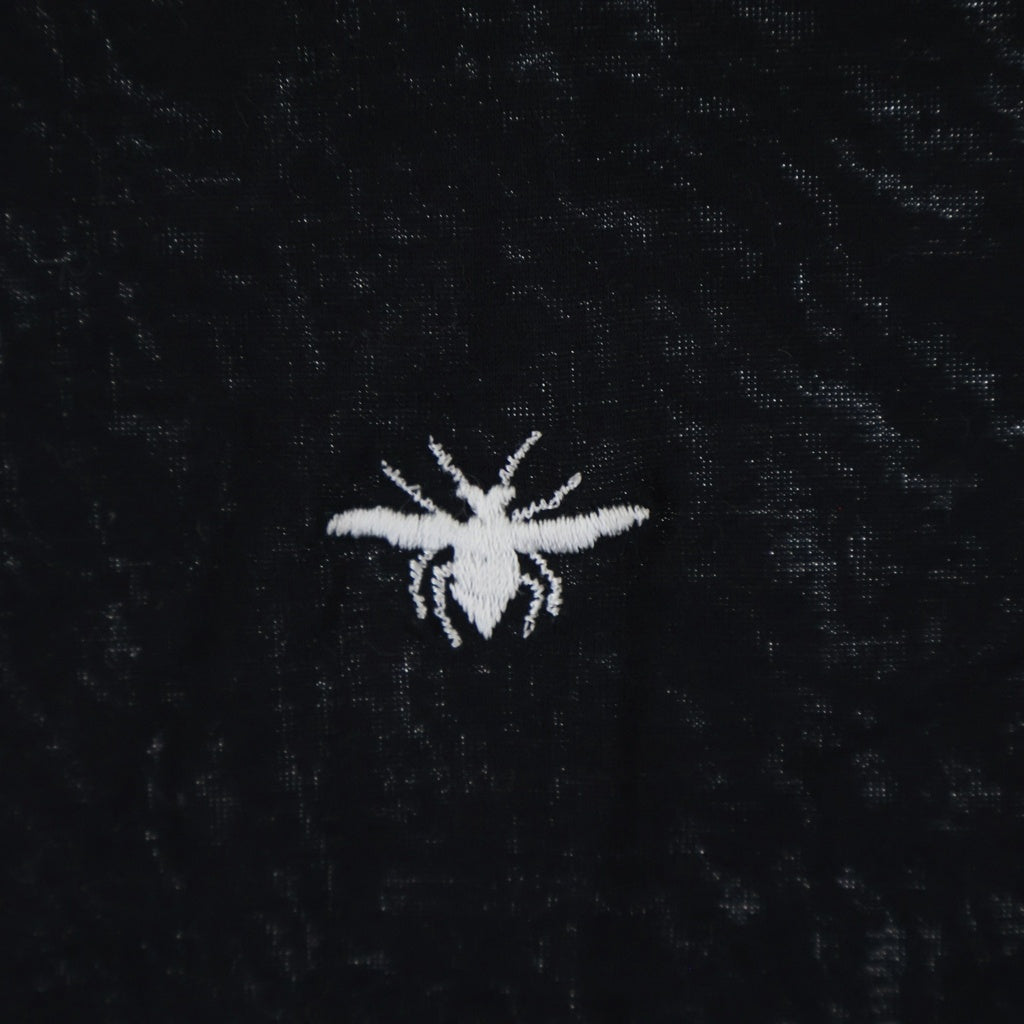 Christian Dior(クリスチャンディオール) 04SS エディ期 Bee刺繍 ノースリーブTシャツ カットソー タンクトップ コットン ブラック 4EH7070138