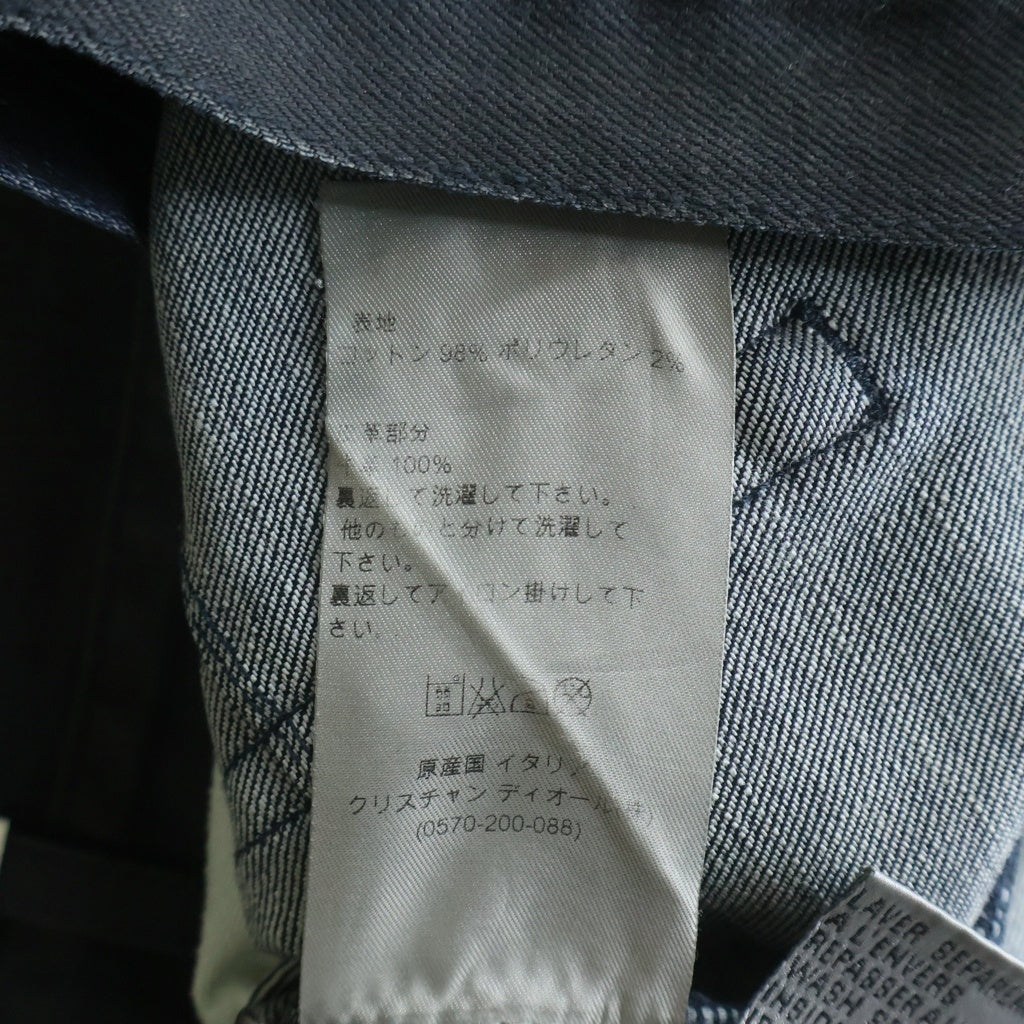Christian Dior(クリスチャンディオール) DIRK SIDE JAKE ジェイク オイルドコーティング スリム デニム パンツ インディゴ スキニーパンツ #30