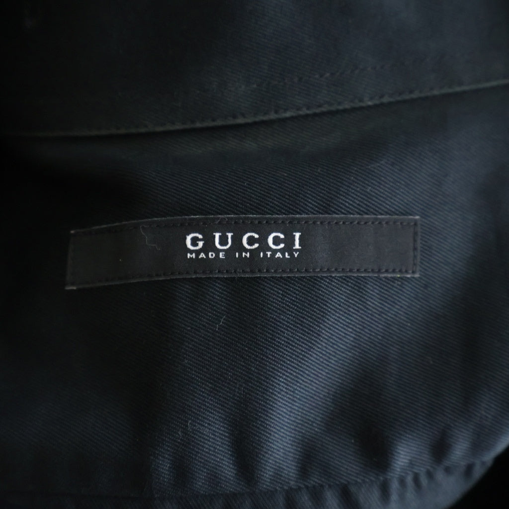 GUCCI(グッチ) エポレットミリタリーシャツ ブラック #40 167147