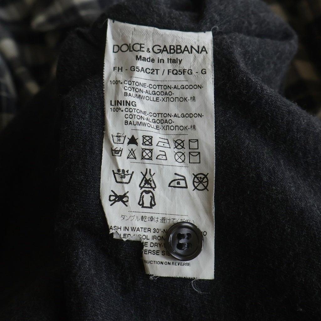 DOLCE & GABBANA(ドルチェアンドガッバーナ) SICILIA チェック柄ロングスリーブシャツ コットン #39 G5988T
