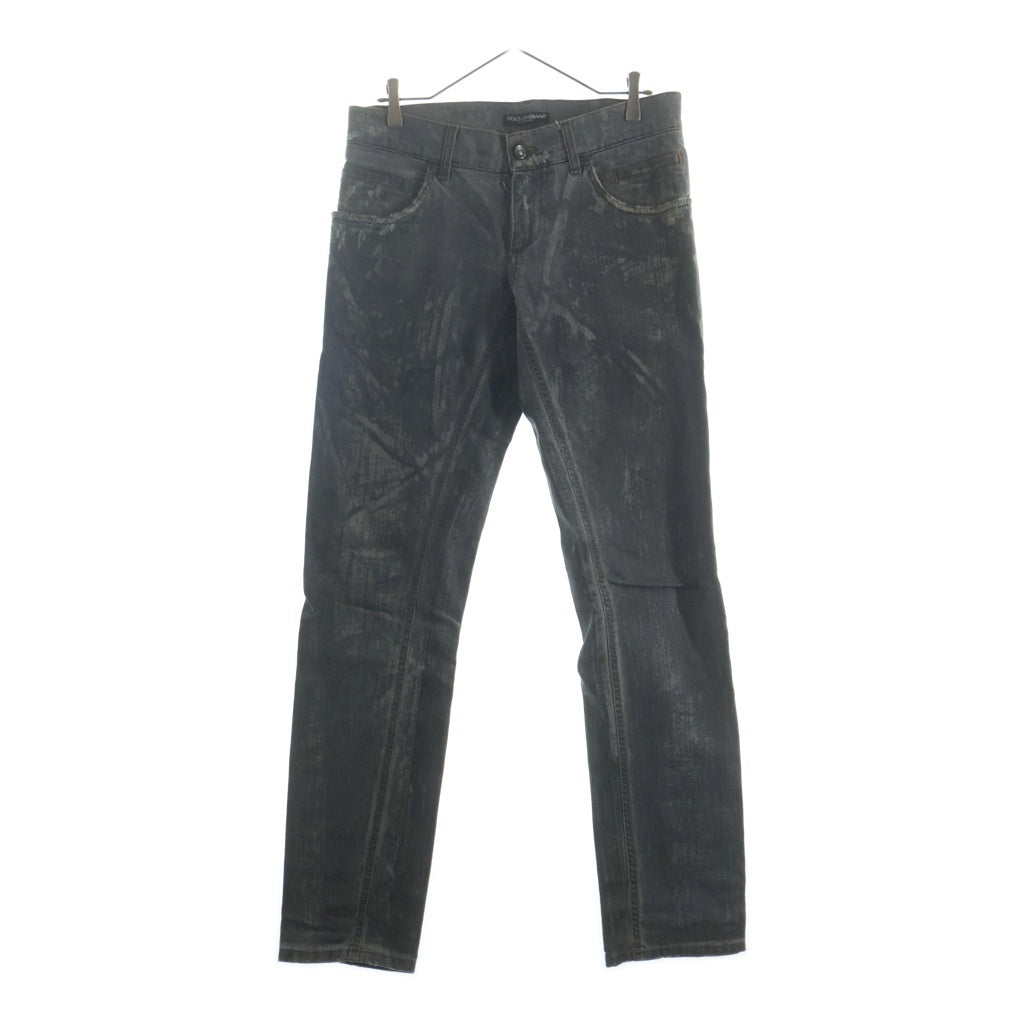 DOLCE & GABBANA(ドルチェアンドガッバーナ) ダメージ加工デニムパンツ ジーンズ グレー #46 G46KBD