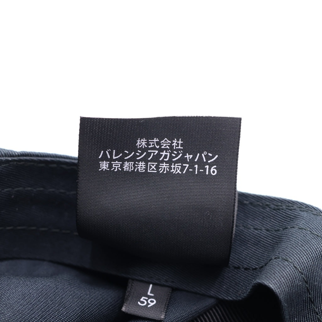 BALENCIAGA(バレンシアガ) ロゴ刺繍ベースボールキャップ ブラック 452245