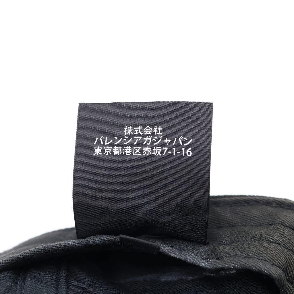 BALENCIAGA(バレンシアガ) ロゴ刺繍ベースボールキャップ ブラック #L