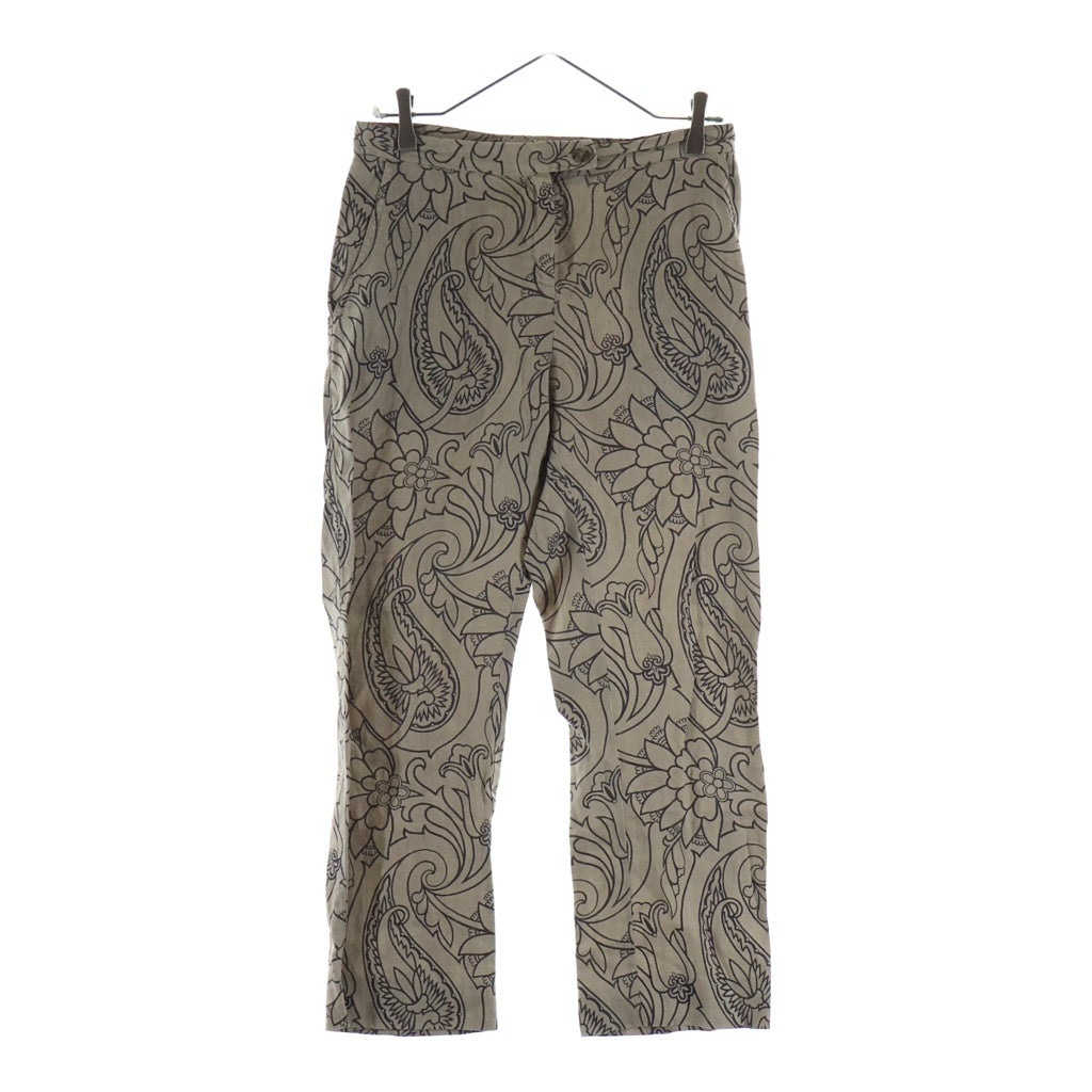 ETRO(エトロ) 花柄 リネンパンツ ベージュ #40 レディース