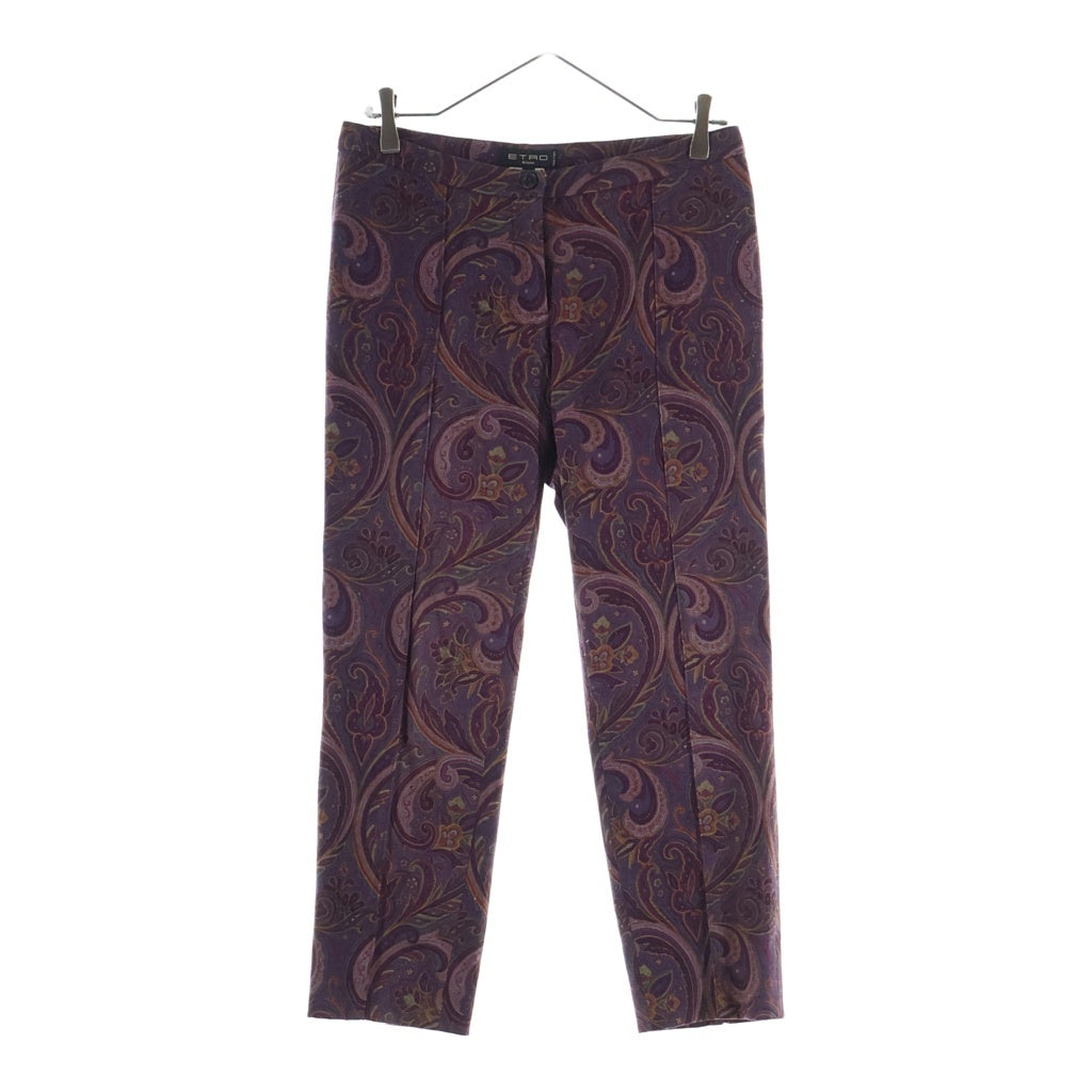 ETRO(エトロ) ペイズリー柄 ウールパンツ パープル #40 レディース