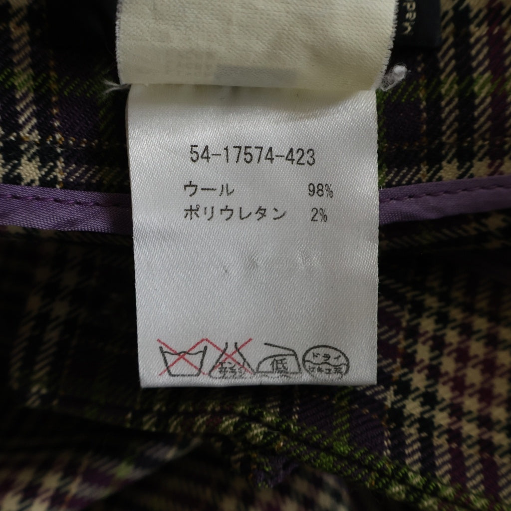 ETRO(エトロ) チェック柄 ストレートパンツ マルチカラー #40 レディース