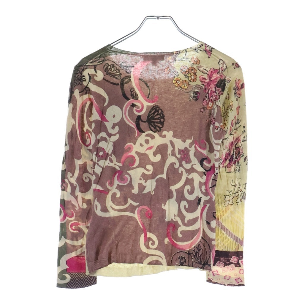 ETRO(エトロ) カシミヤ混 シルク総柄ニット ベージュ #40 レディース