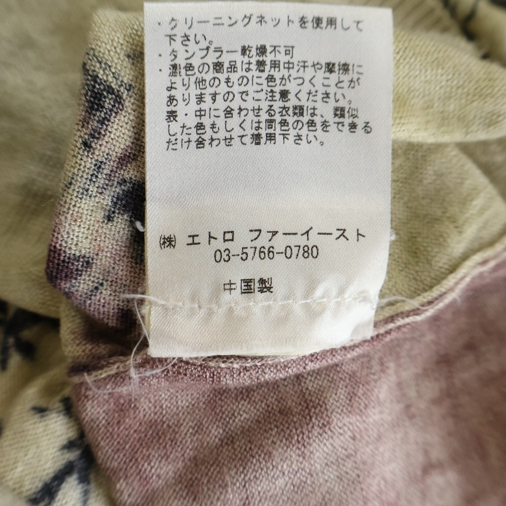 ETRO(エトロ) カシミヤ混 シルク総柄ニット ベージュ #40 レディース