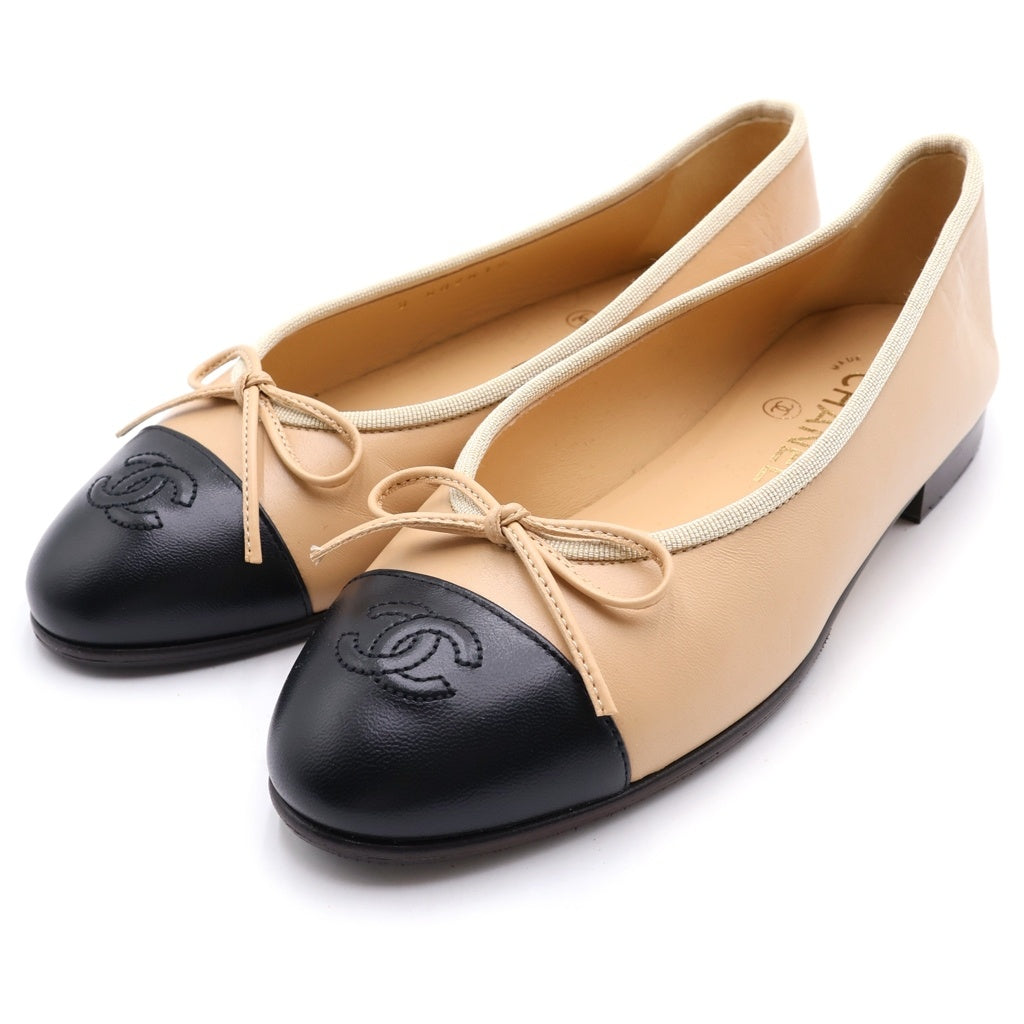 CHANEL(シャネル) レザーパンプス ベージュ 36 1/2 レディース
