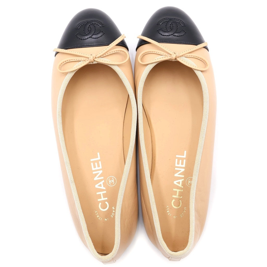 CHANEL(シャネル) レザーパンプス ベージュ 36 1/2 レディース