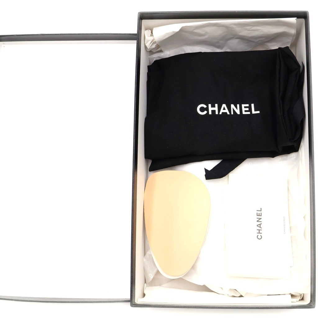 CHANEL(シャネル) レザーパンプス ベージュ 36 1/2 レディース