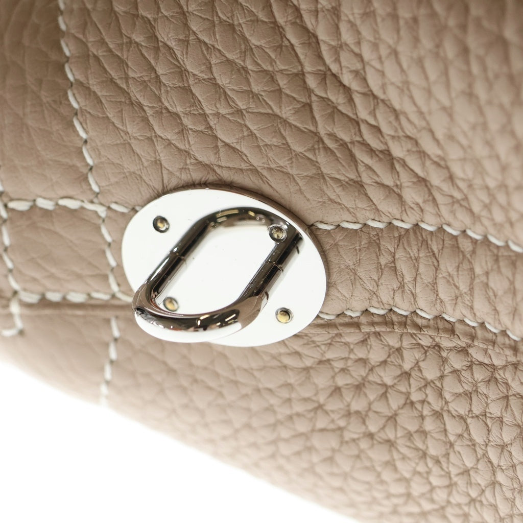 HERMES(エルメス) ボリード31 トリヨンクレマンス ハンド ショルダーバッグ アルジル シルバー金具 アイボリー □Q刻印 レディース