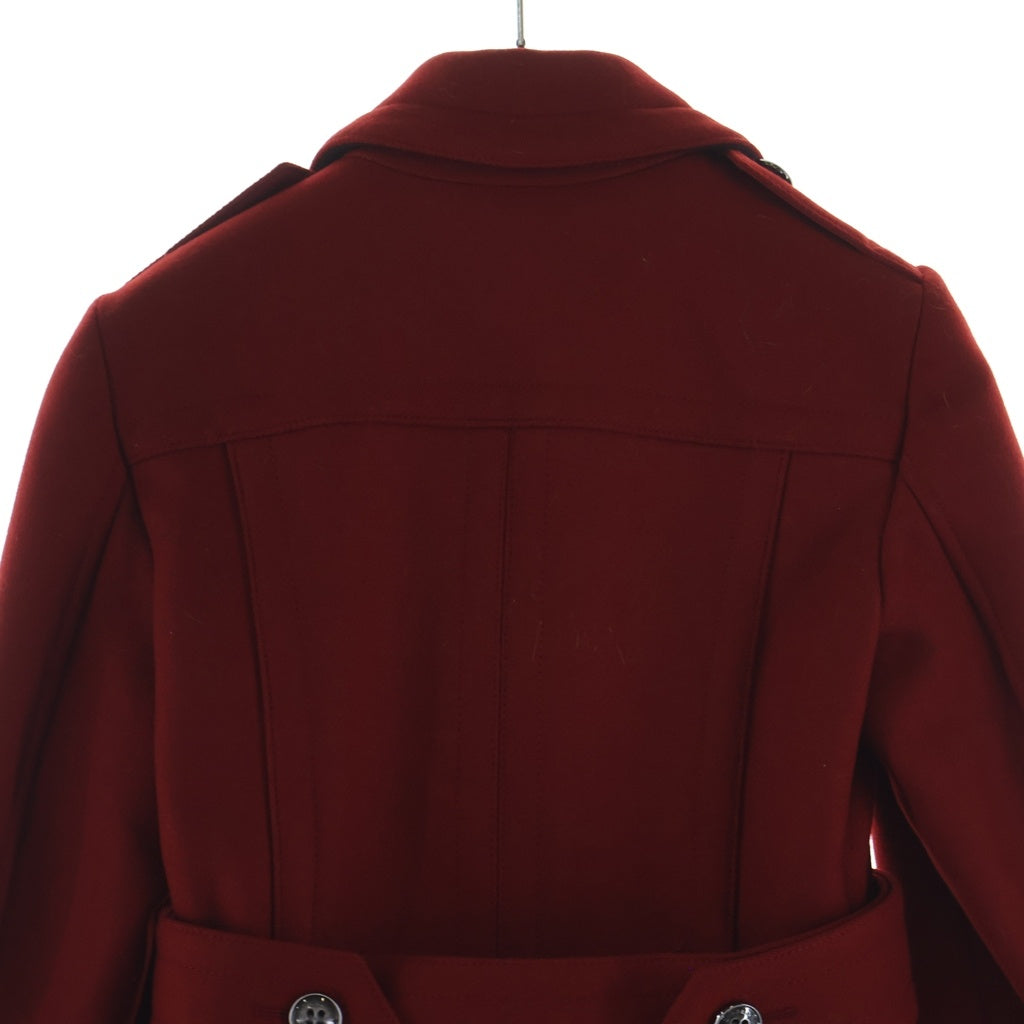 BURBERRY BRIT(バーバリー ブリット) BURBERRY BRIT ウールカシミア トレンチ ハーフコート エポレット レッド 3954178 レディース