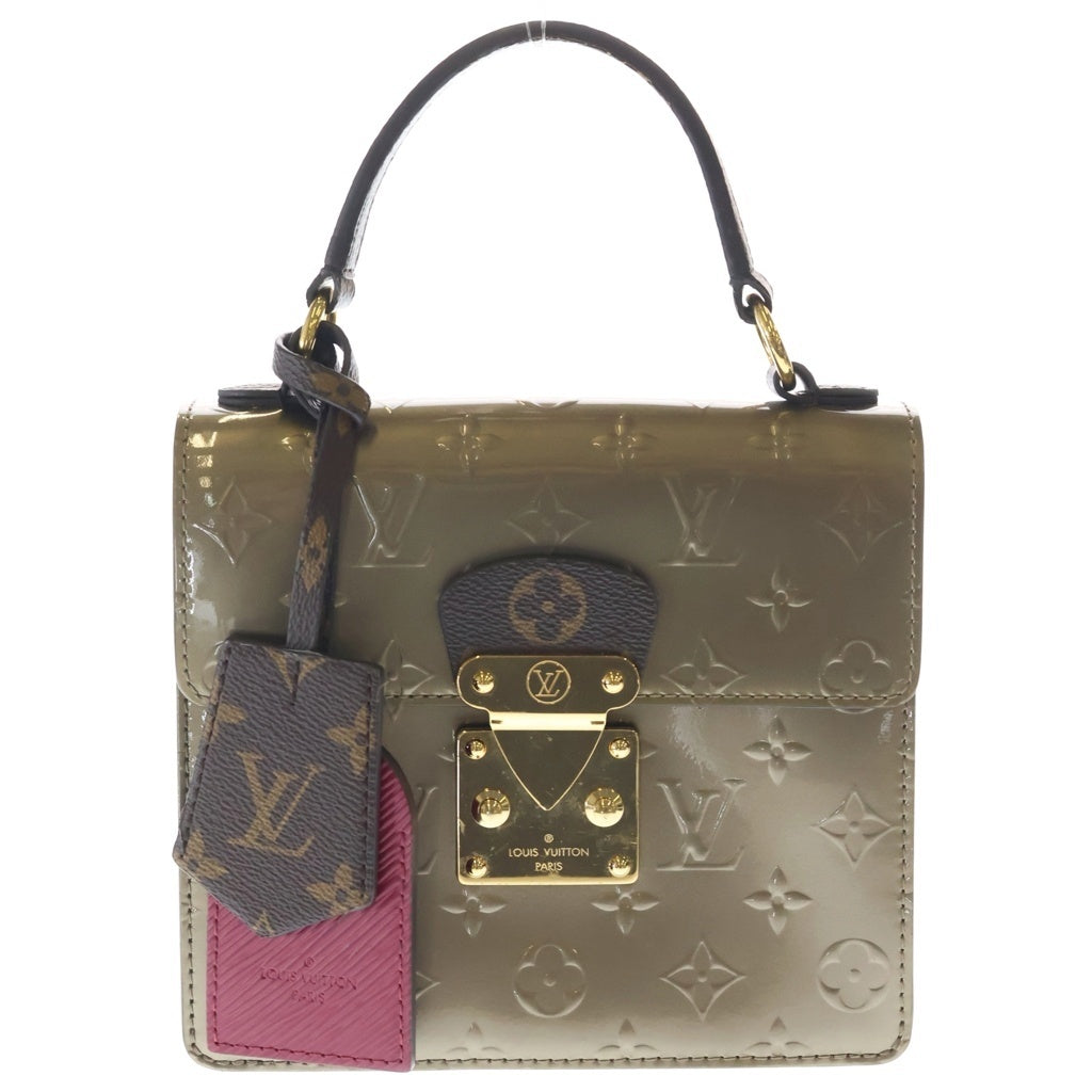 LOUIS VUITTON(ルイヴィトン) モノグラムヴェルニ スプリングストリートPM エナメル 2WAY ハンドバッグ ショルダーバッグ シャンパーヌメタリゼ M90502 レディース
