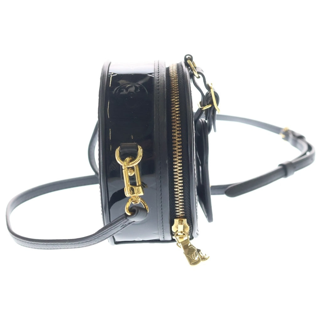 LOUIS VUITTON(ルイヴィトン) ヴェルニ ミニボワットシャポー ショルダーバッグ ミニバッグ ブラック ノワール パテントレザー M90469 ゴールド金具 レディース