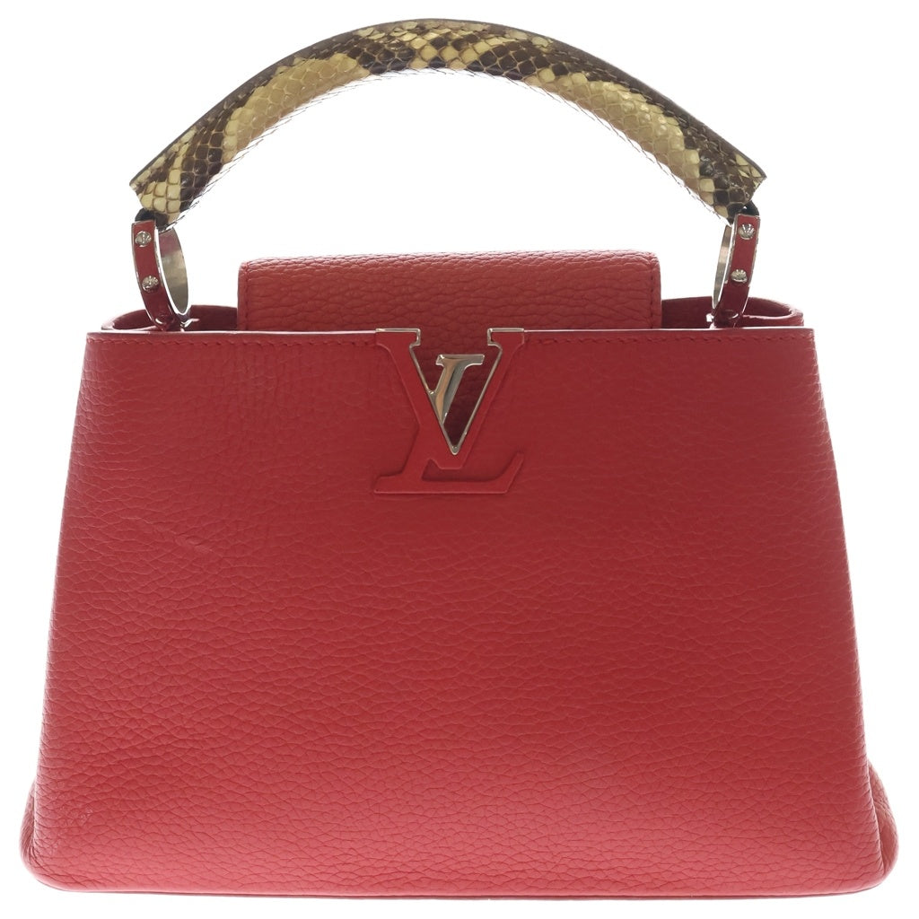 LOUIS VUITTON(ルイヴィトン) カプシーヌBB ルビー トリヨン×パイソン 2WAY ハンドバッグ ショルダーバッグ レッド N92039 レディース