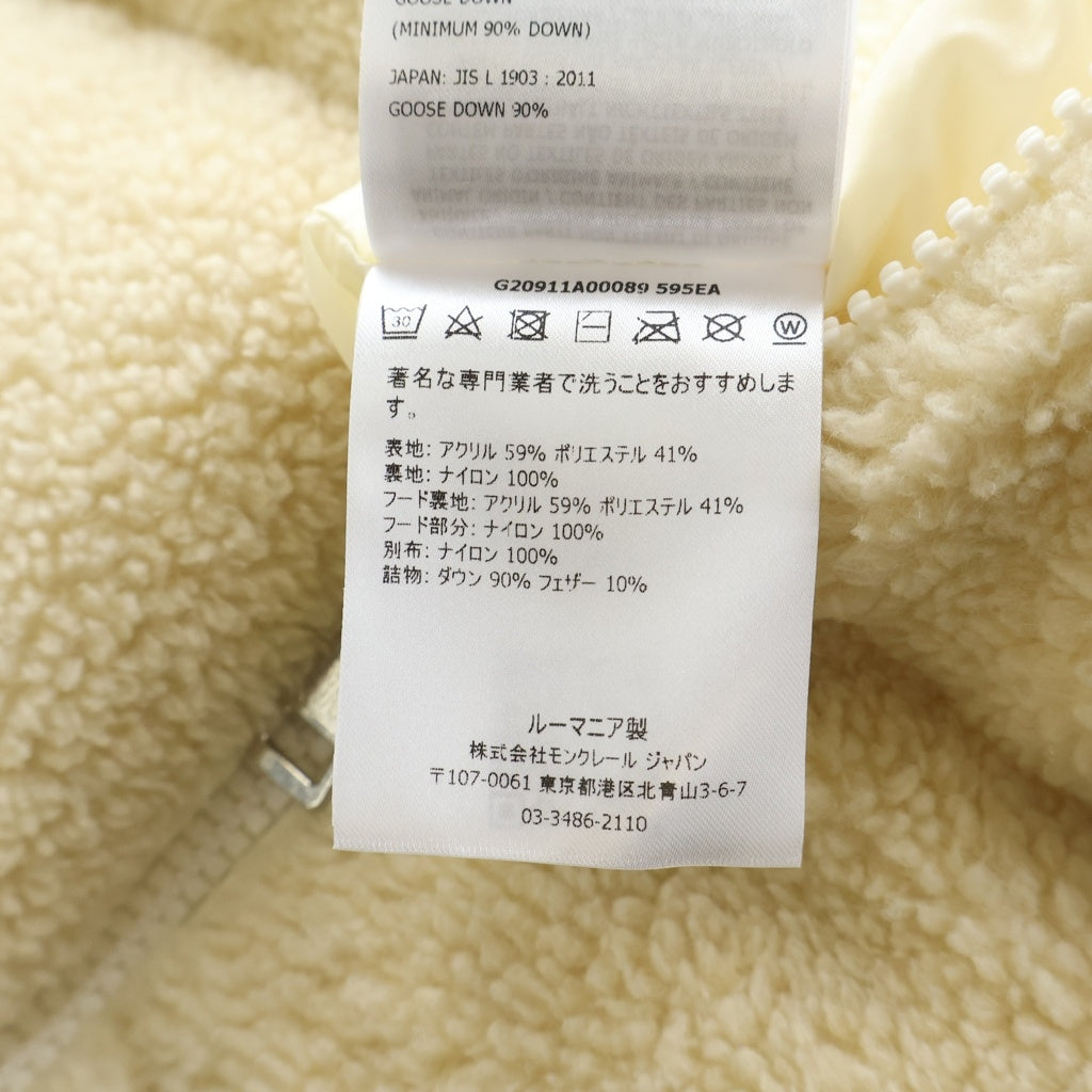 MONCLER(モンクレール) MICHON ミション ボアダウンジャケット ホワイト アイボリー #2 G20911A00089 595EA レディース