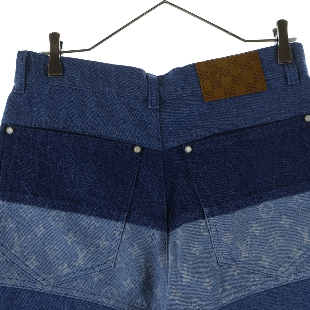 LOUIS VUITTON(ルイヴィトン) 24AW RM242MM JEE HRD27W モノグラム パッチワークデニムパンツ インディゴブルー #28
