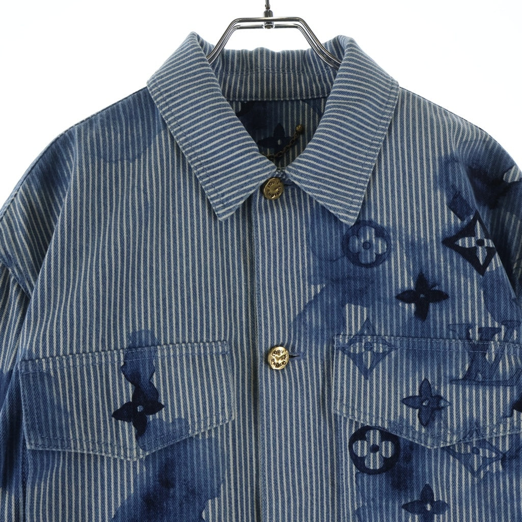 LOUIS VUITTON(ルイヴィトン) 21SSヴァージルアブロー ストライプ モノグラム デニム ジャケット インディゴブルー #S RM211V BX7 HLS05W