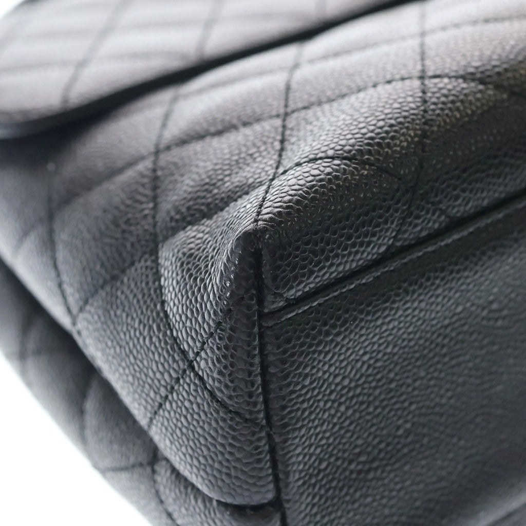 CHANEL(シャネル) マトラッセ ココマーク トップハンドル ハンドバック キャビアスキン ブラック A12397 レディース