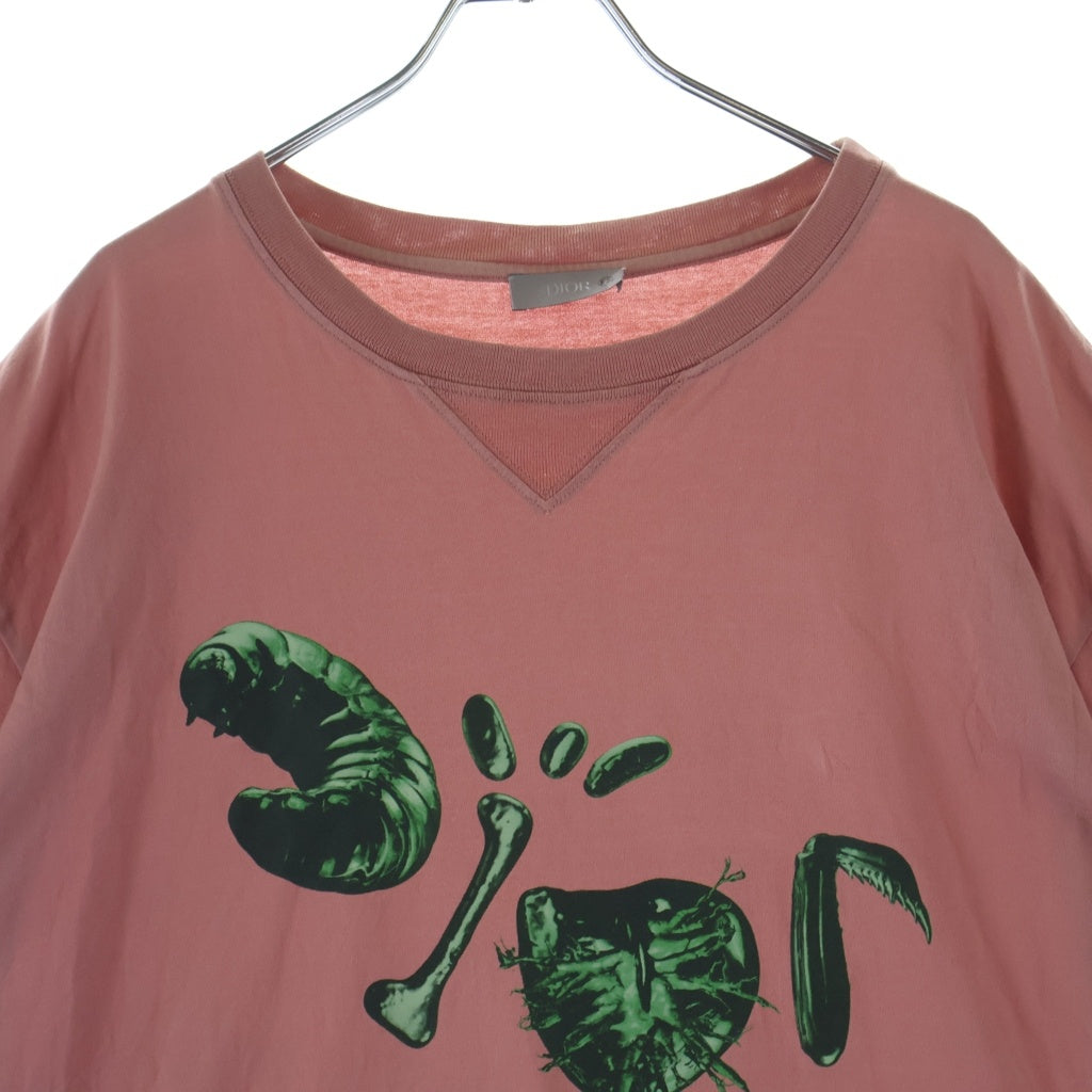 DIOR(ディオール) TRAVIS SCOTT CACTUS JACK フロントプリント半袖Tシャツ ピンク #XL