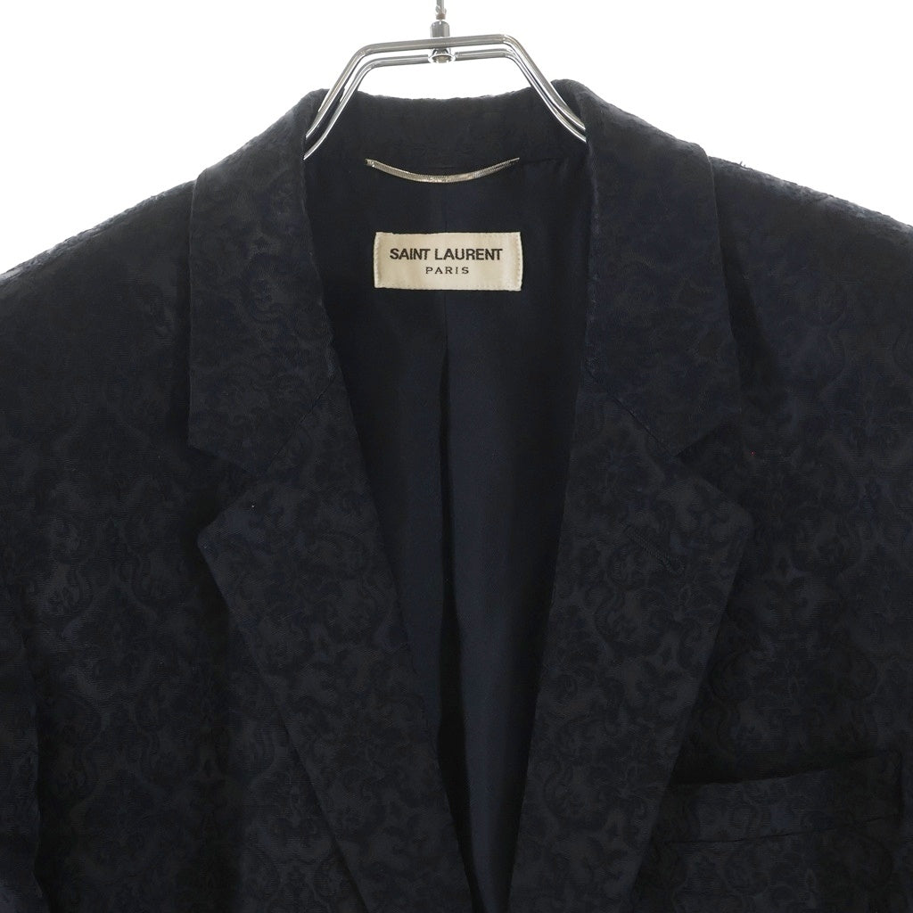 SAINT LAURENT PARIS(サンローランパリ) 13AW エディ期 レースデザイン 2Bテーラードジャケット ブラック 326684 レディース