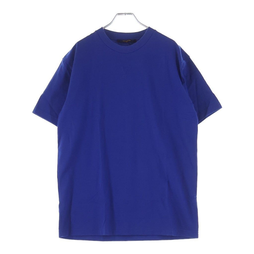 LOUIS VUITTON(ルイヴィトン) 22AW フロントエンボスロゴ クルーネック 半袖 Tシャツ カットソー ブルー RM222Q レディース