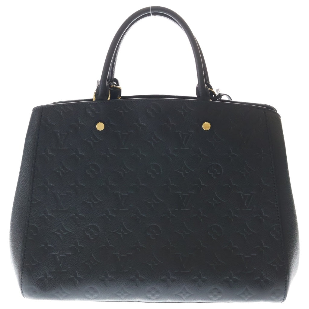 LOUIS VUITTON(ルイヴィトン) モノグラムアンプラント モンテーニュGM 2WAYハンドバッグ ショルダーバッグ ブラック ノワール レザー M41069 ゴールド金具 レディース