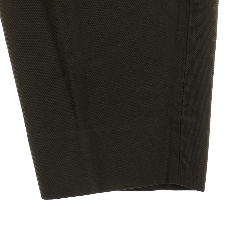 COMME des GARCONS(コムデギャルソン) 22AW ポリエステル縮絨 タックパンツ スラックス カーキ AD2022 DJ-P035