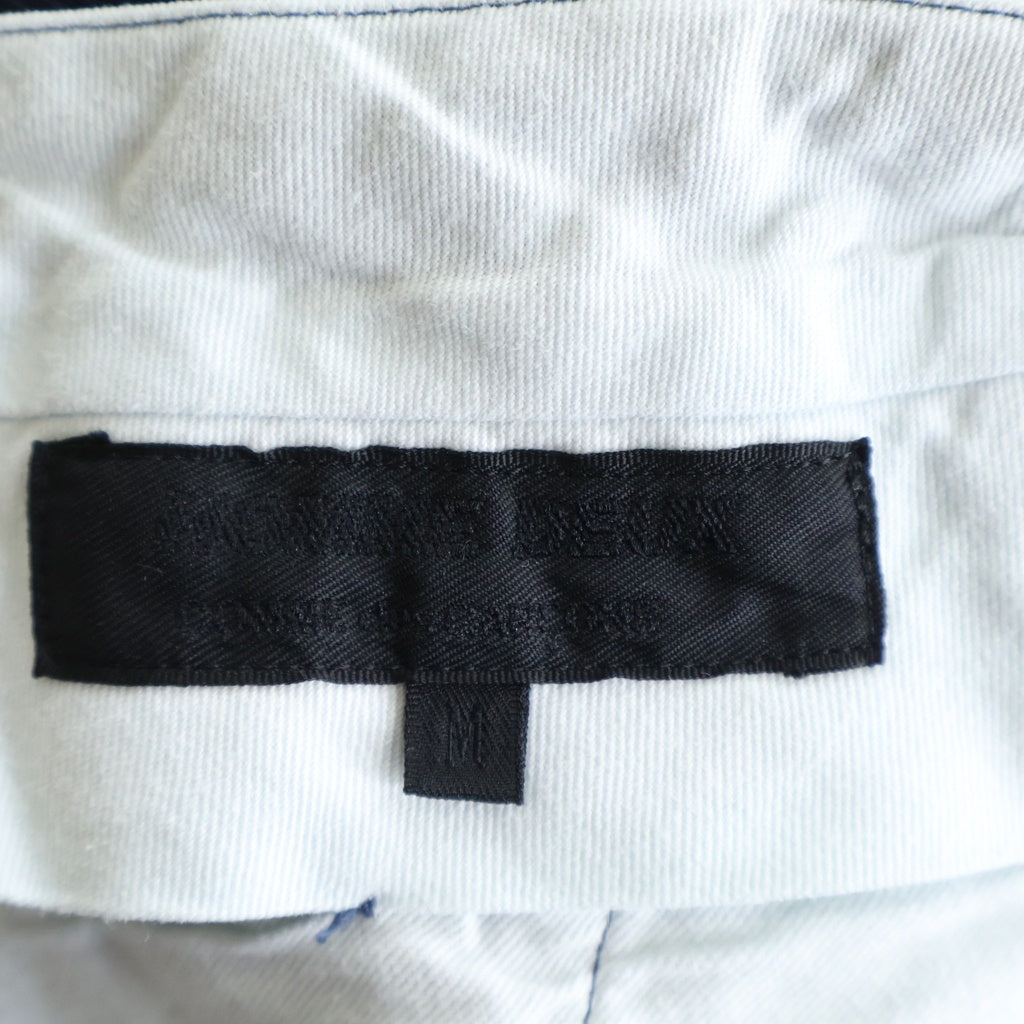 COMME des GARCONS(コムデギャルソン) 22AW ポリエステル縮絨 タックパンツ スラックス ネイビー AD2022 DJ-P035