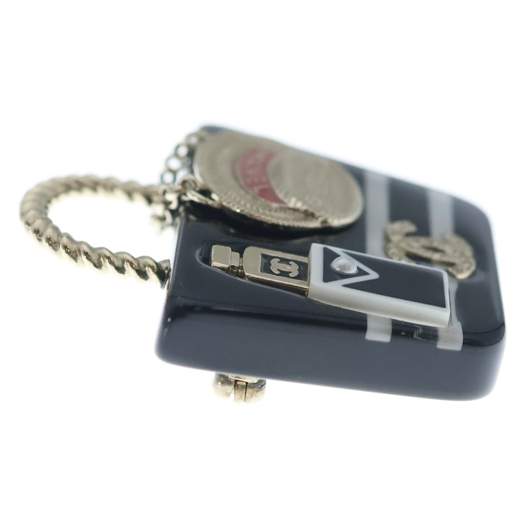 CHANEL(シャネル) バッグモチーフ ブローチ ブラック/ゴールド GP D21C