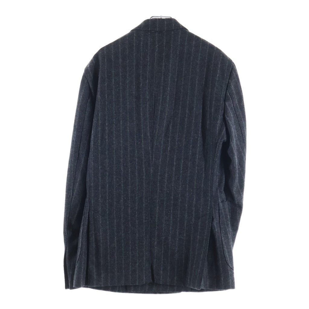 DOLCE & GABBANA(ドルチェアンドガッバーナ) ストライプ ダブルブレスト ウールジャケット ダークグレー #44 G2CB2T