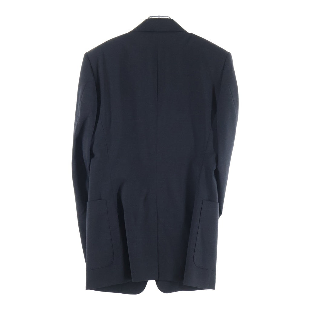 DOLCE & GABBANA(ドルチェアンドガッバーナ) ピークドラペル ウール テーラードジャケット ブラック #44 G2FI7T