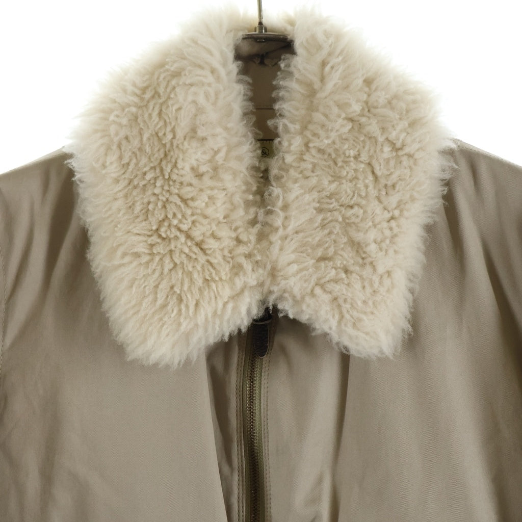 NO BRAND(ノーブランド) STATION BIVOUAC (ステーションビバーク) 16AW ボア ボンバージャケット ジップアップ ベージュ LJM-03