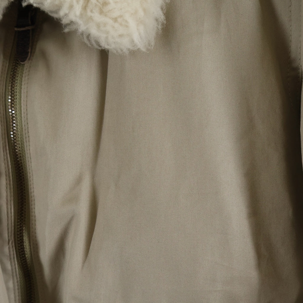 NO BRAND(ノーブランド) STATION BIVOUAC (ステーションビバーク) 16AW ボア ボンバージャケット ジップアップ ベージュ LJM-03