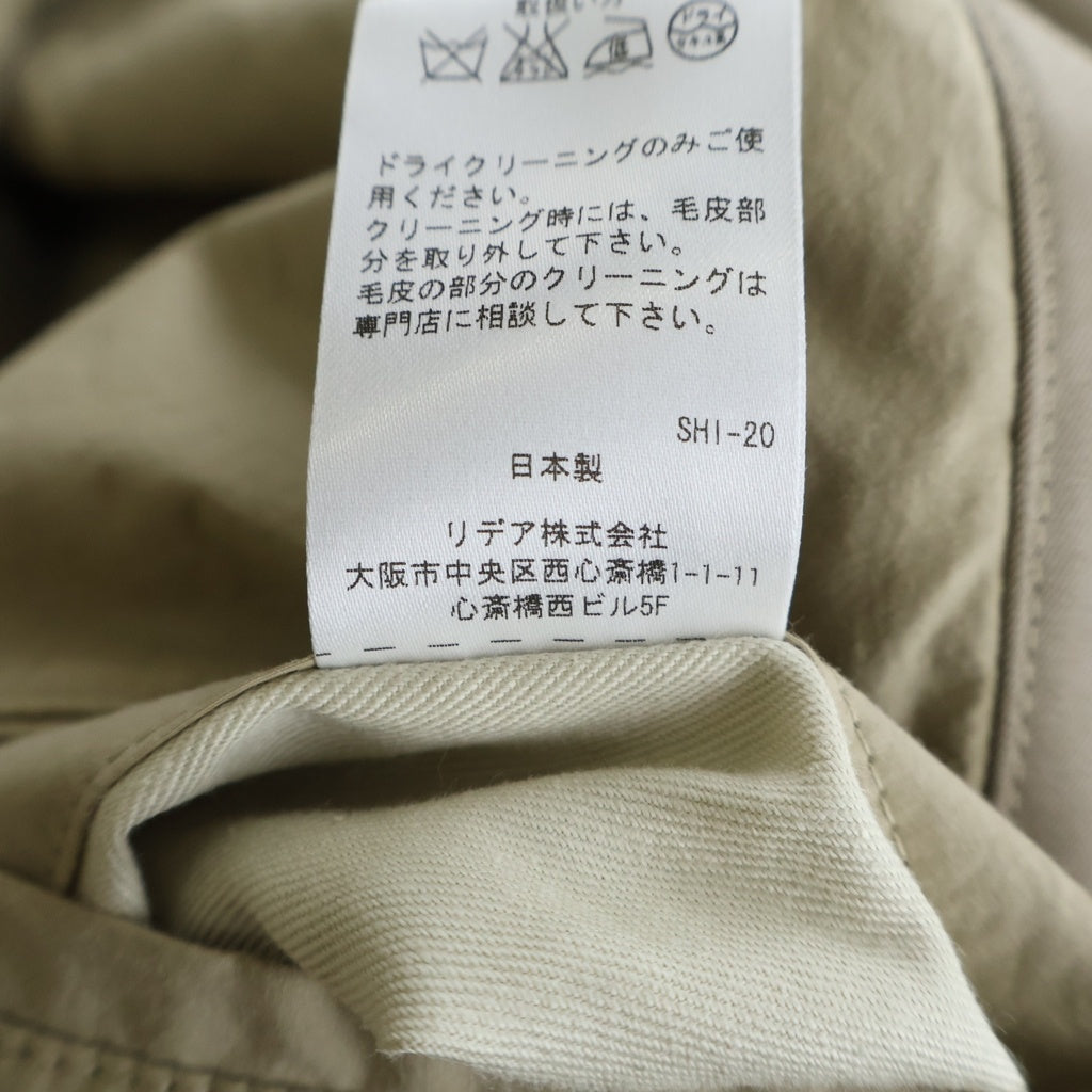 NO BRAND(ノーブランド) STATION BIVOUAC (ステーションビバーク) 16AW ボア ボンバージャケット ジップアップ ベージュ LJM-03