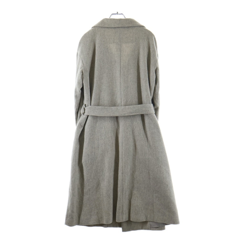 NO BRAND(ノーブランド) GALERIE VE カシミヤ スタンドカラー ロングコート #1 グレー