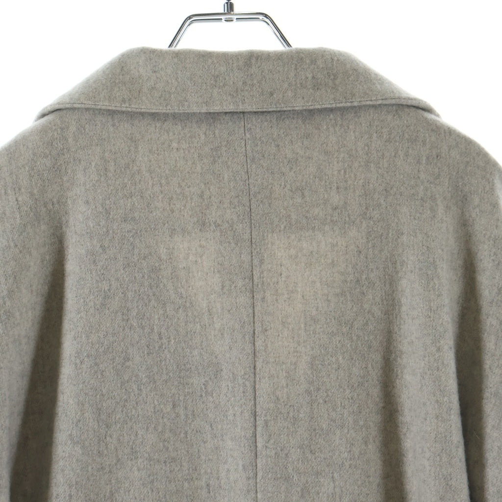 NO BRAND(ノーブランド) GALERIE VE カシミヤ スタンドカラー ロングコート #1 グレー