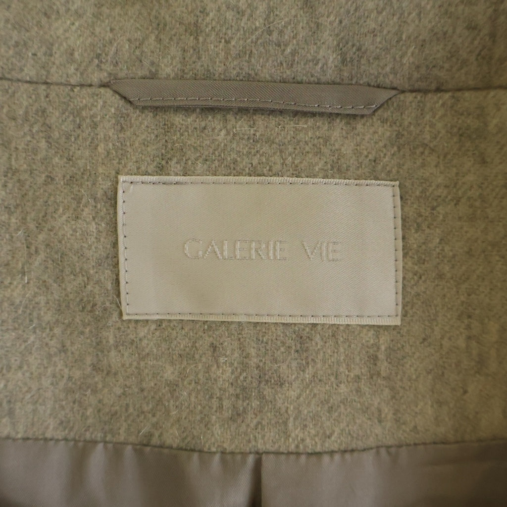 NO BRAND(ノーブランド) GALERIE VE カシミヤ スタンドカラー ロングコート #1 グレー
